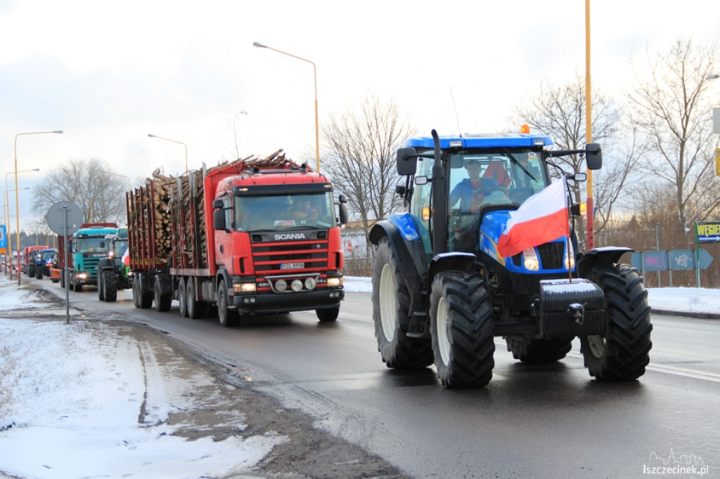 Protest rolników w Szczecinku 11.01.2013