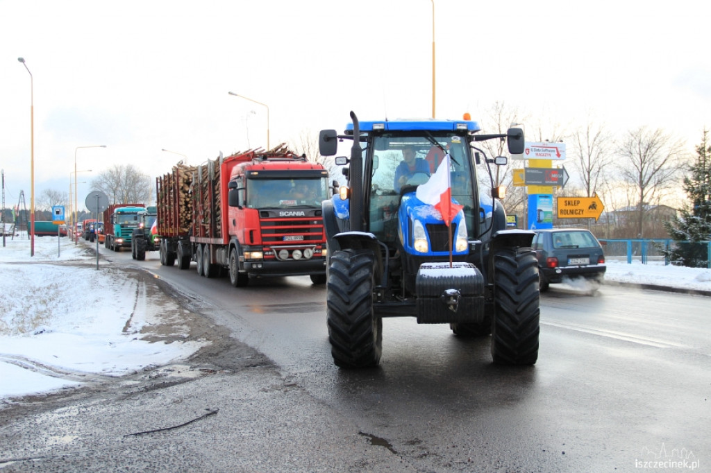 Protest rolników w Szczecinku 11.01.2013
