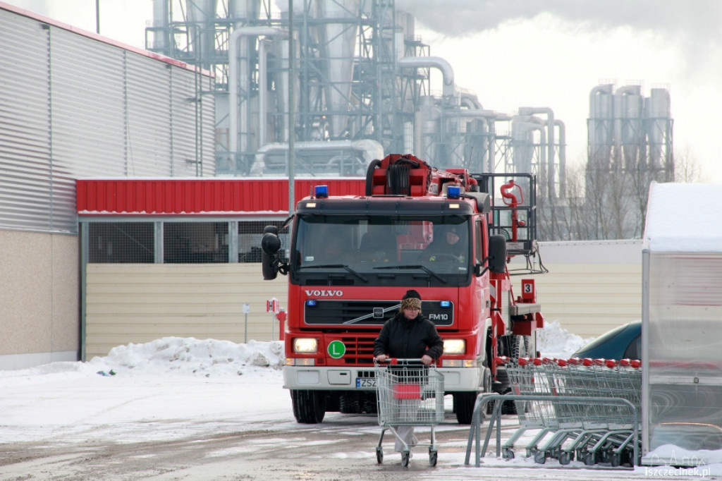 Alarm pożarowy w Kauflandzie