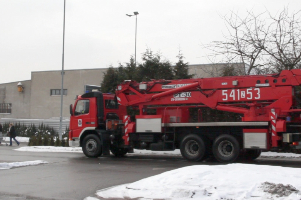 Alarm pożarowy w Kauflandzie
