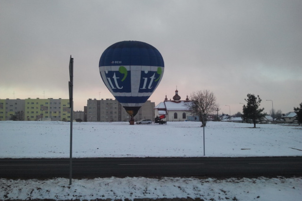 Zimowy lot balonem nad Szczecinkiem