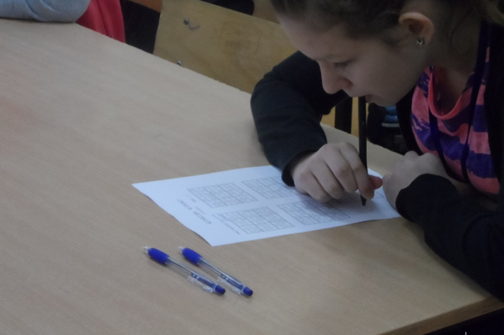 Uczniowie sprawdzali się w sudoku