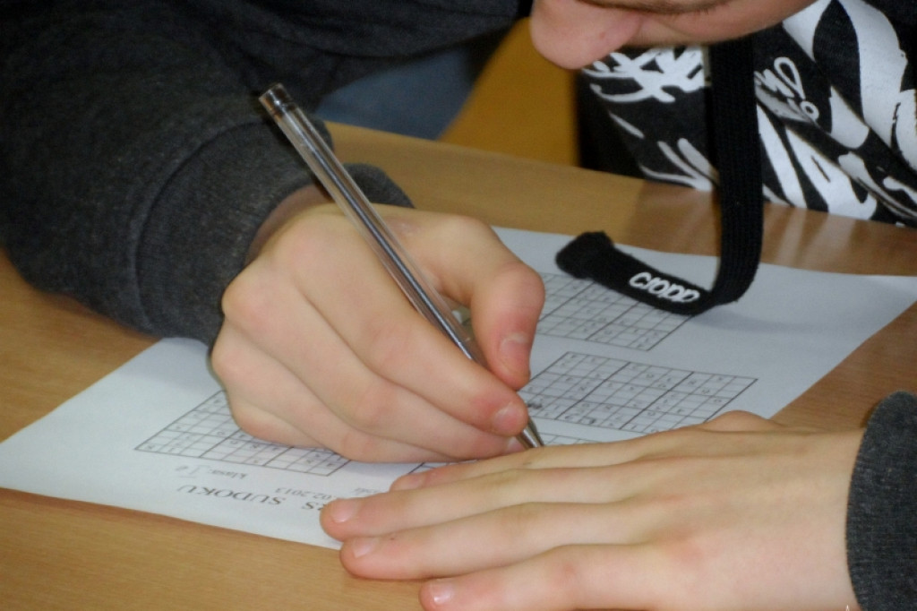 Uczniowie sprawdzali się w sudoku