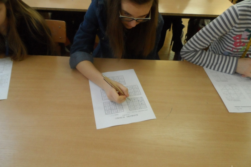 Uczniowie sprawdzali się w sudoku