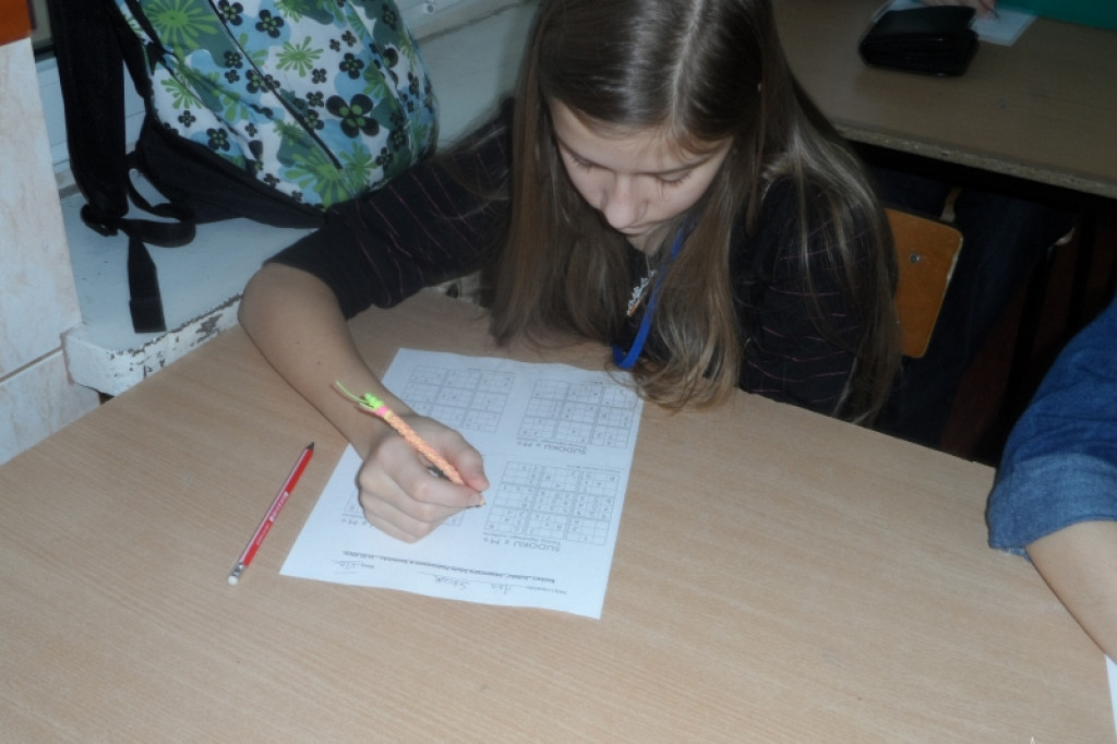 Uczniowie sprawdzali się w sudoku