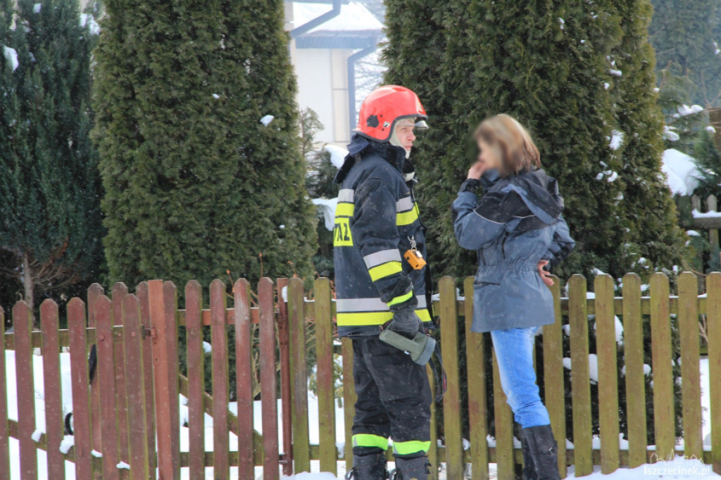Pożar sadzy w kominie w Bugnie