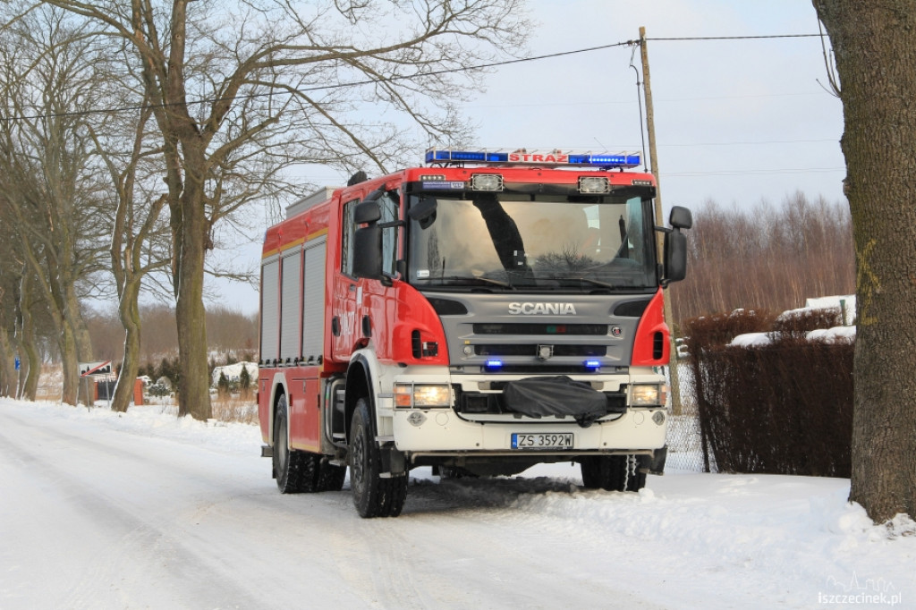 Pożar sadzy w kominie w Bugnie
