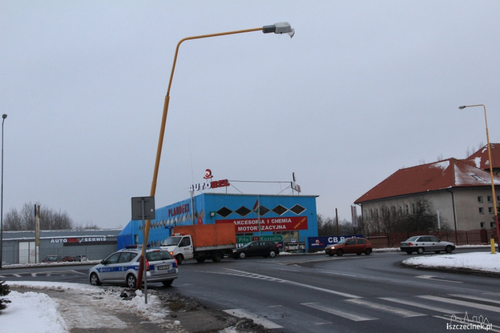 Kolizja z lampą na Waryńskiego