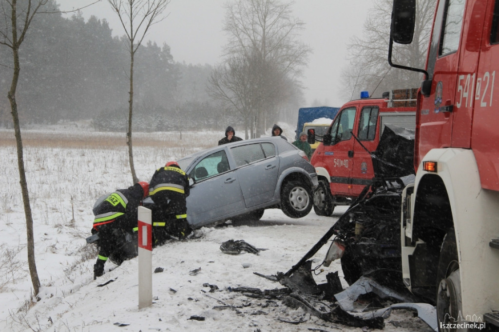 Czołowe zderzenie Marcelin - Gwda
