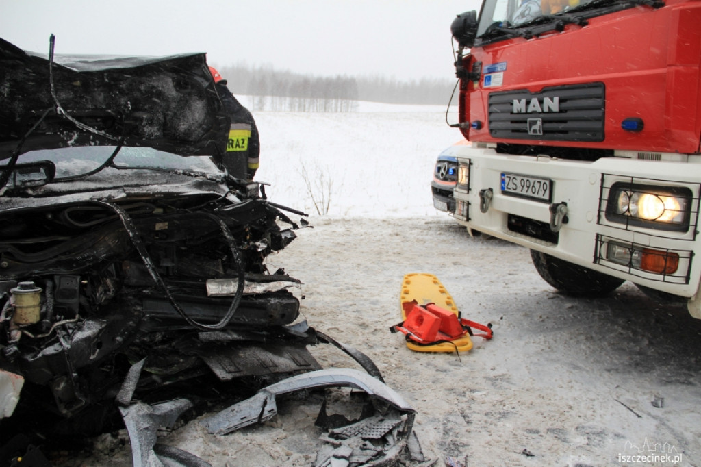 Czołowe zderzenie Marcelin - Gwda