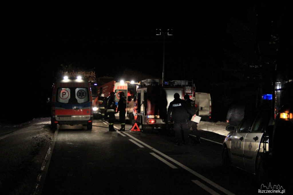 Zderzenie 4 samochodów pod Szczecinkiem