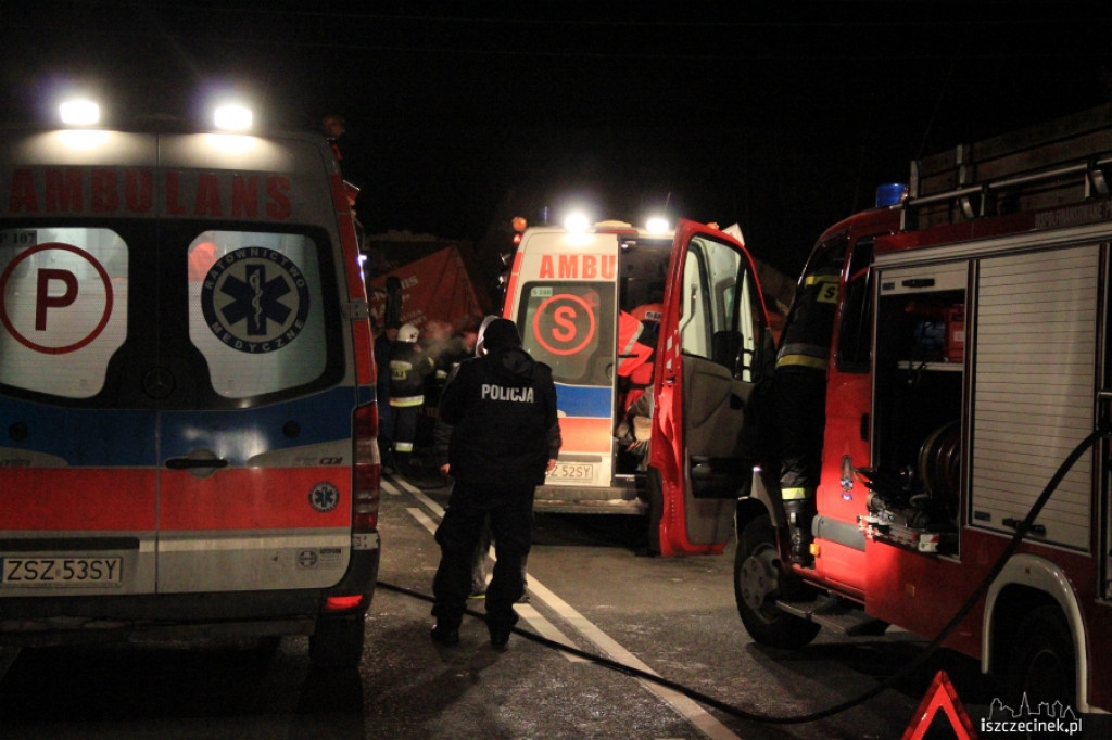 Zderzenie 4 samochodów pod Szczecinkiem