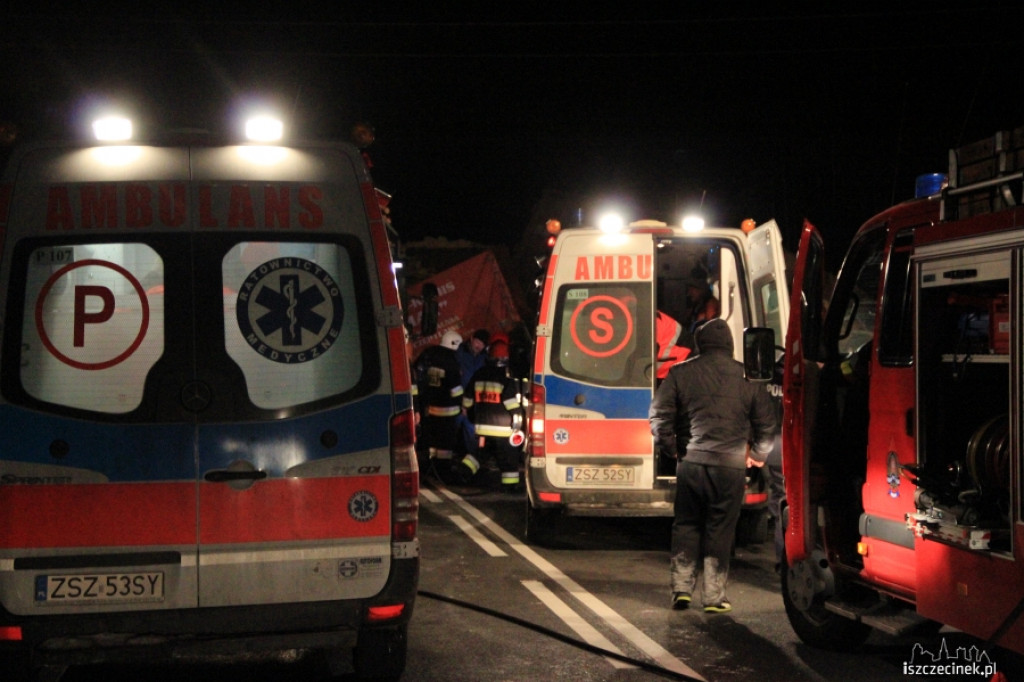 Zderzenie 4 samochodów pod Szczecinkiem