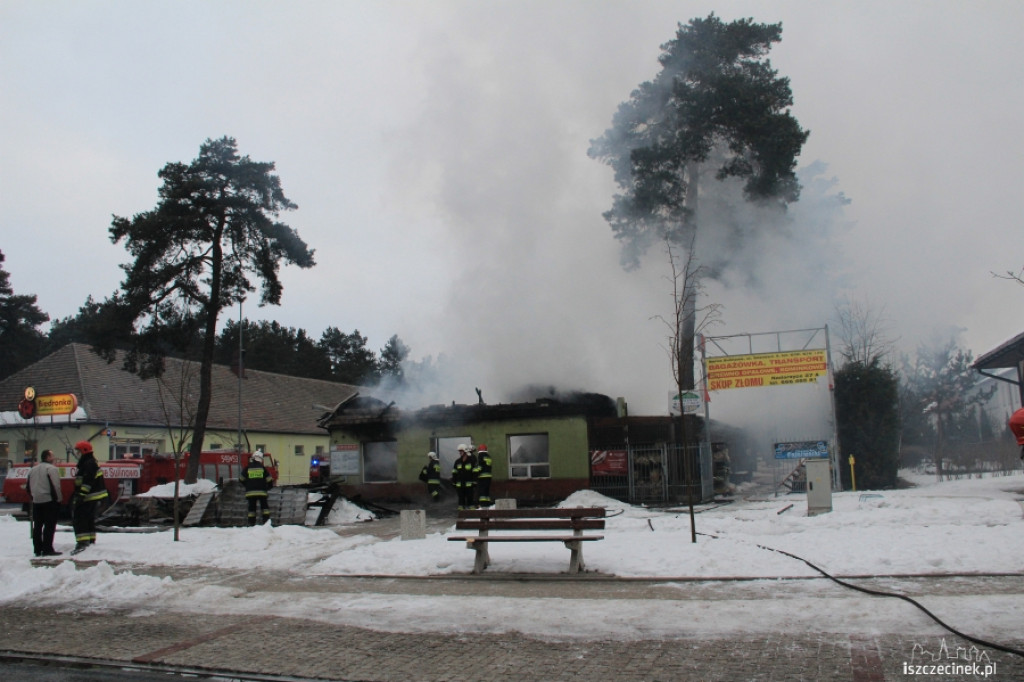 Pożar centrum handlowego w Bornem Sulinowie