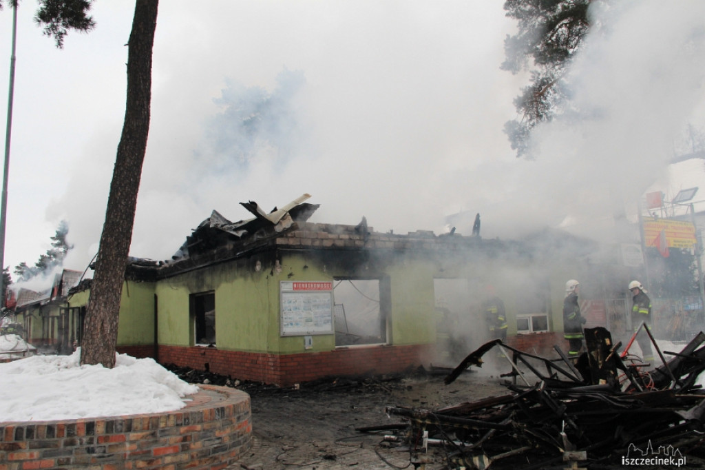 Pożar centrum handlowego w Bornem Sulinowie