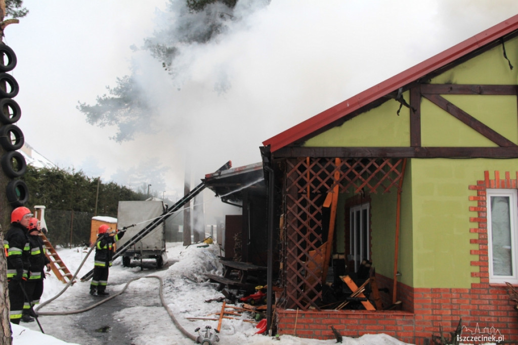 Pożar centrum handlowego w Bornem Sulinowie