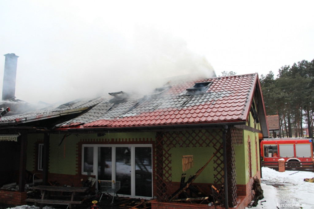 Pożar centrum handlowego w Bornem Sulinowie