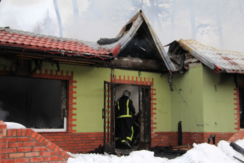 Pożar centrum handlowego w Bornem Sulinowie