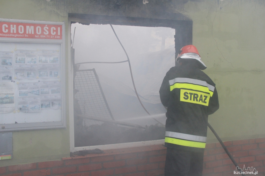 Pożar centrum handlowego w Bornem Sulinowie