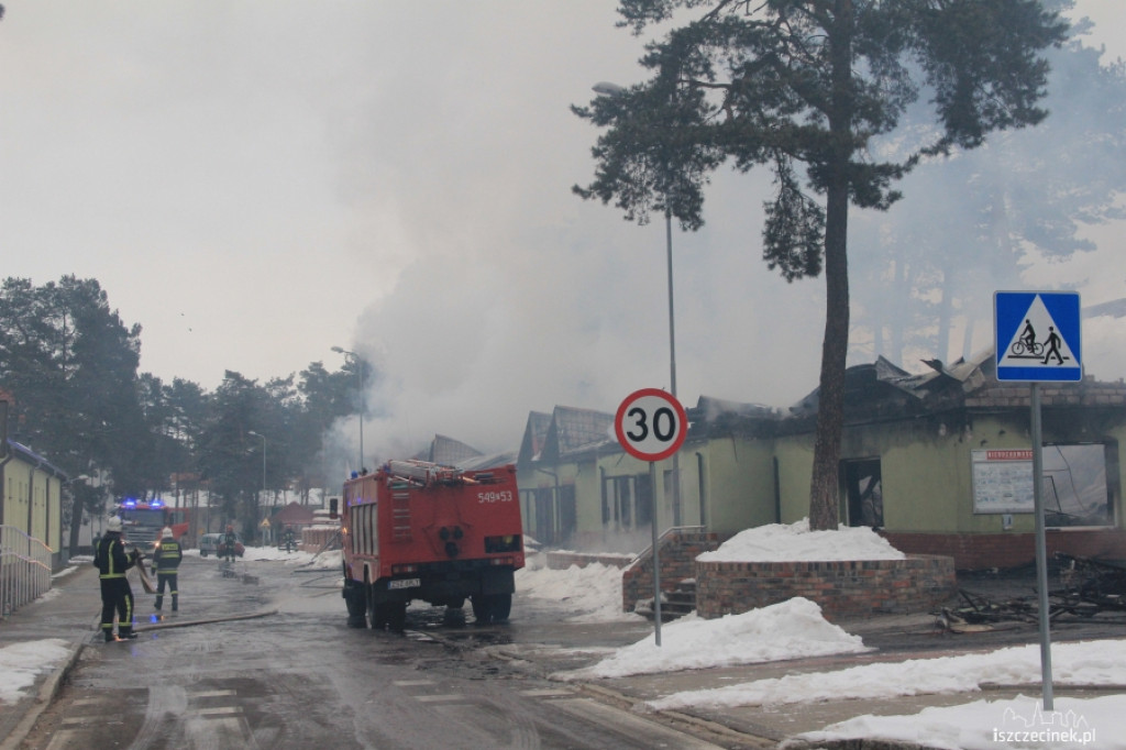 Pożar centrum handlowego w Bornem Sulinowie