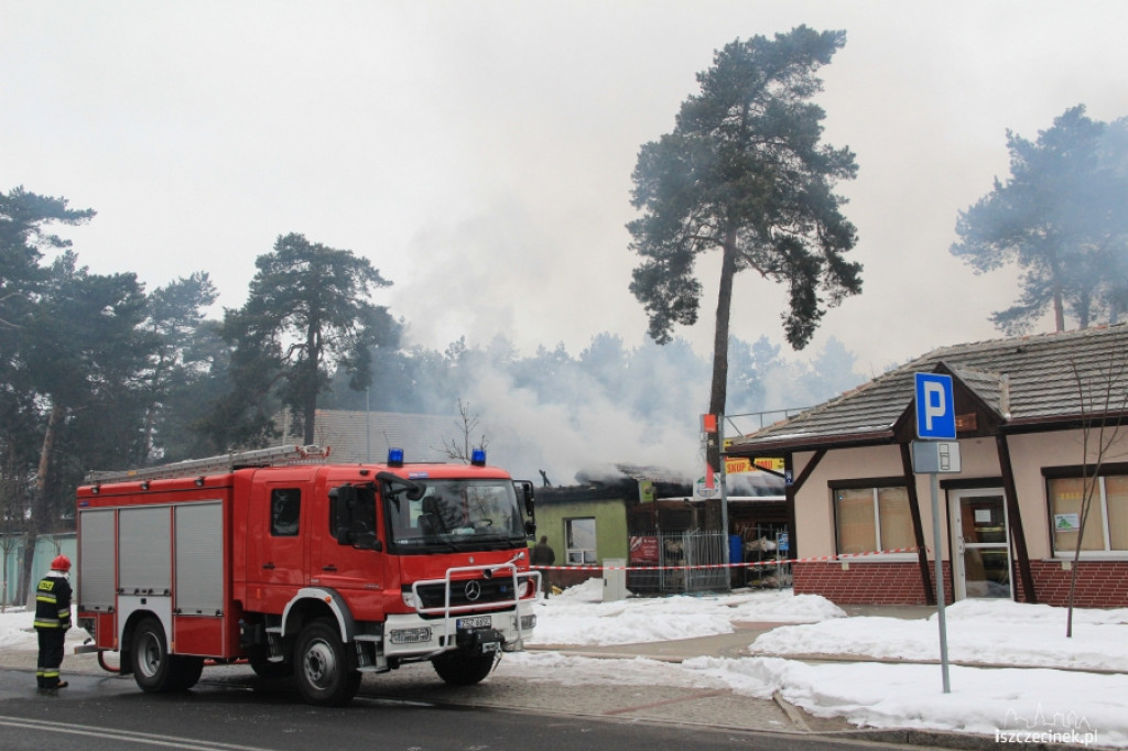 Pożar centrum handlowego w Bornem Sulinowie