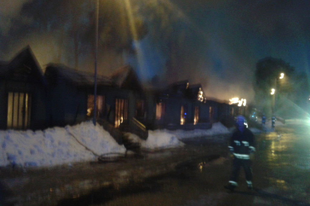 Pożar centrum handlowego w Bornem Sulinowie