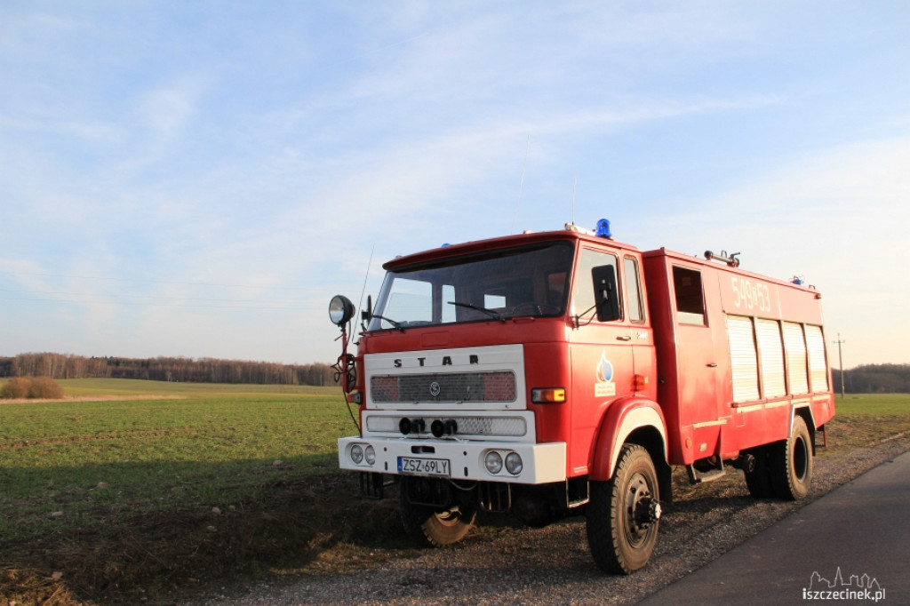 Pożar trawy Gwda Wielka - Godzimierz