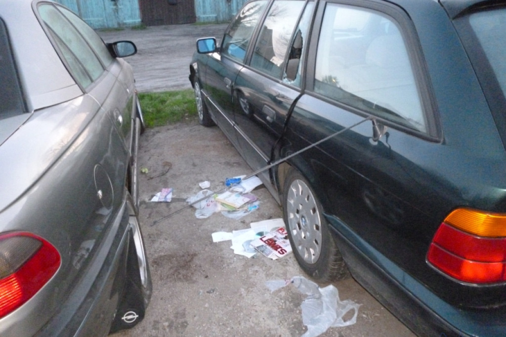 Włamania do samochodów na Polnej