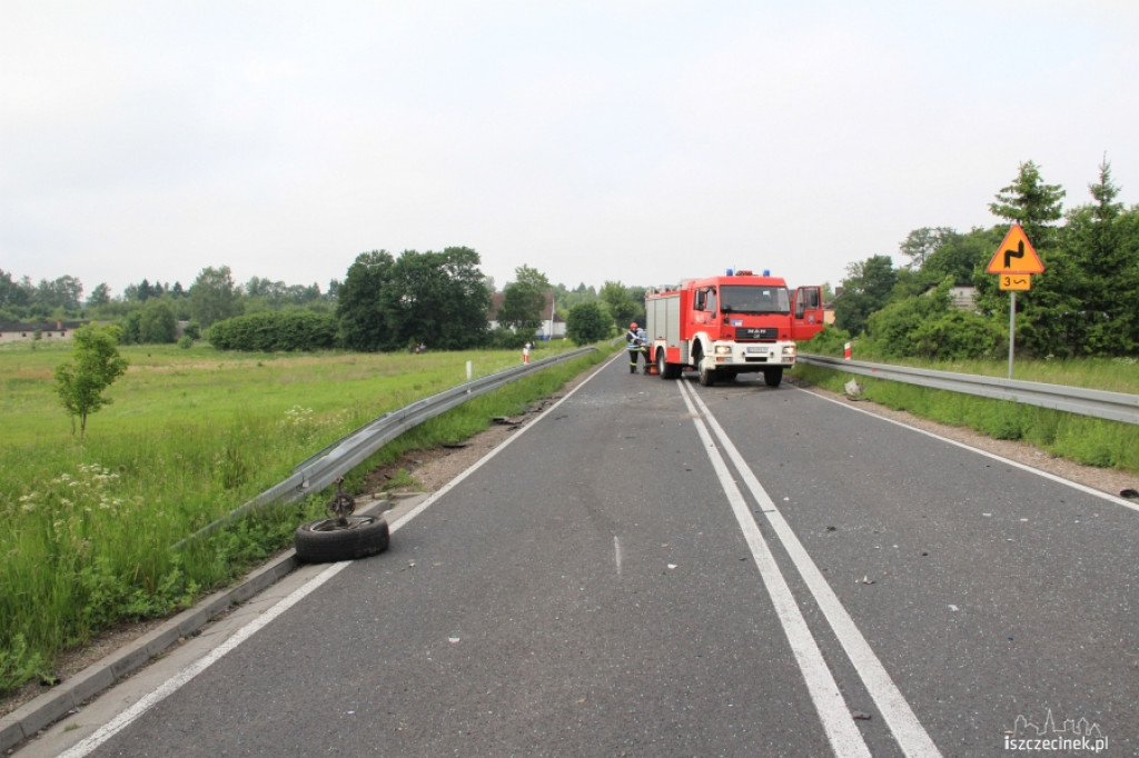 Czołowe zderzenie koło Bacówki.