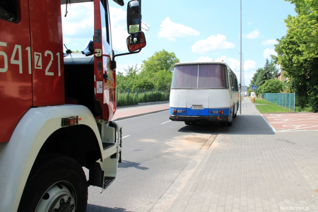 Wyciek paliwa z autobusu
