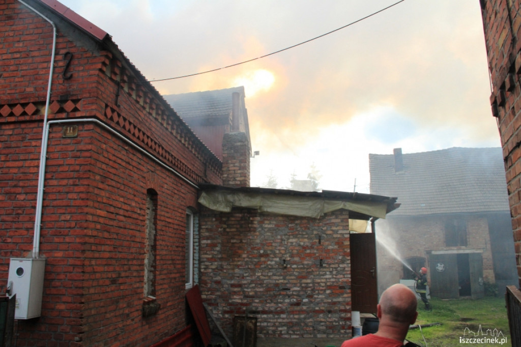 Pożar domu w Jeleninie