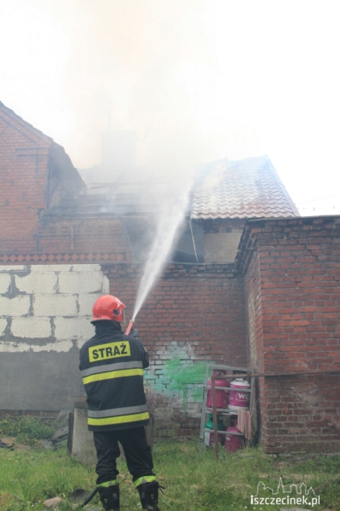 Pożar domu w Jeleninie