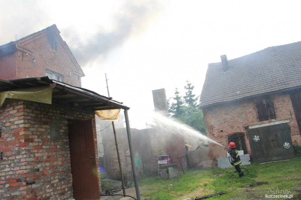 Pożar domu w Jeleninie