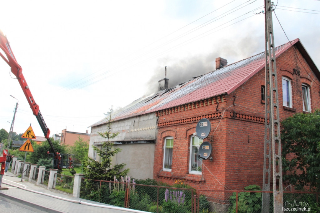 Pożar domu w Jeleninie