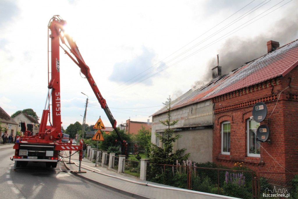 Pożar domu w Jeleninie