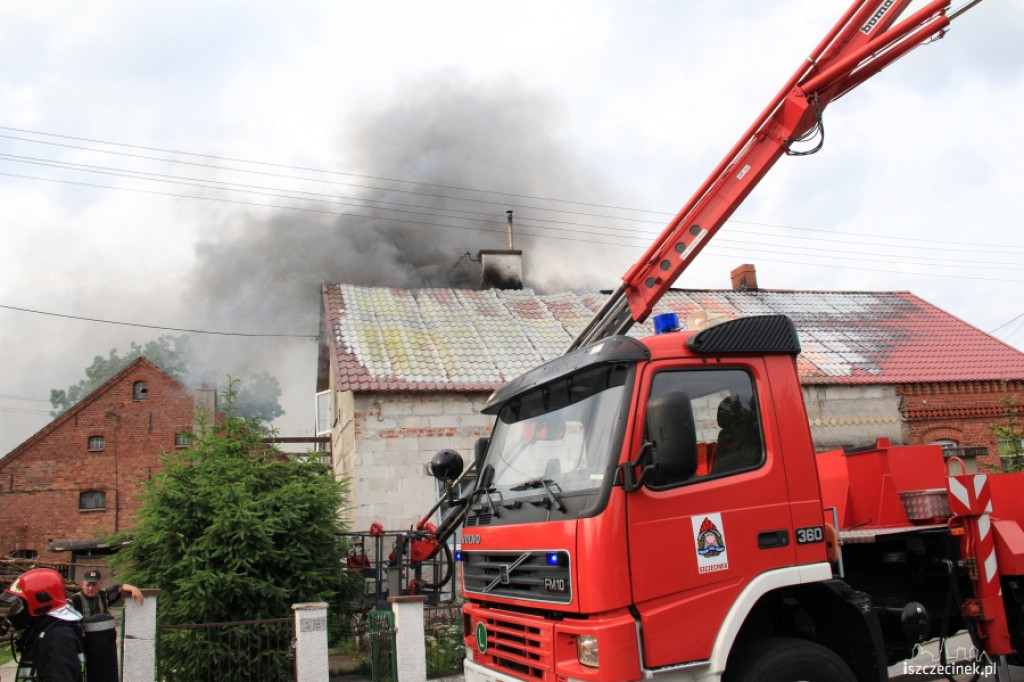 Pożar domu w Jeleninie