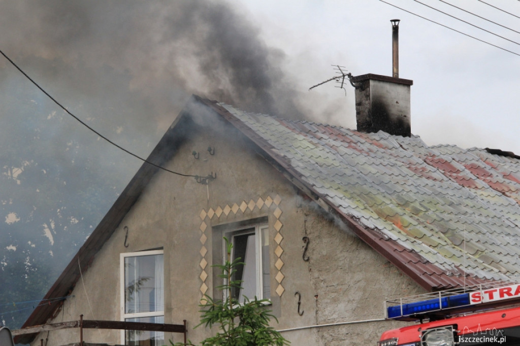 Pożar domu w Jeleninie