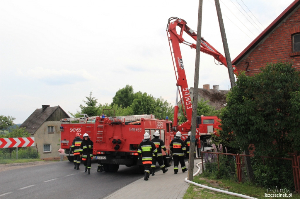 Pożar domu w Jeleninie