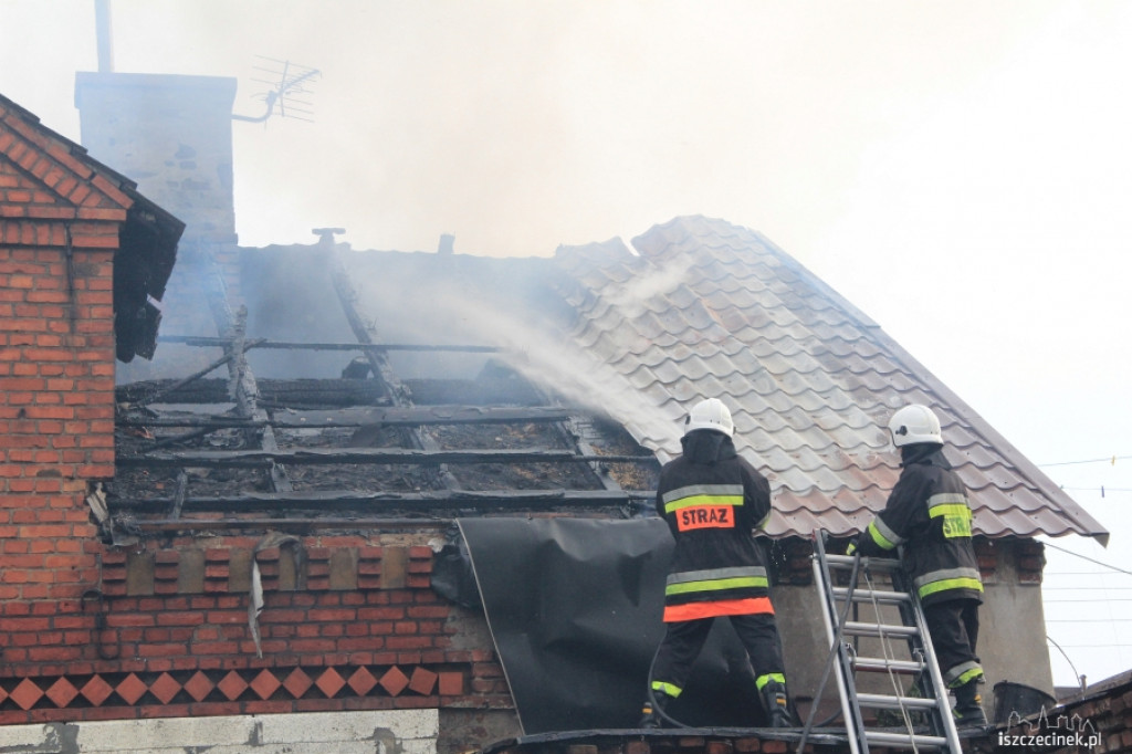 Pożar domu w Jeleninie