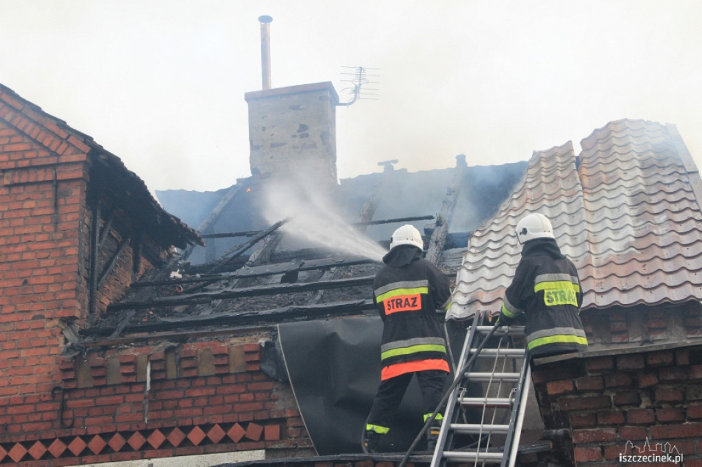 Pożar domu w Jeleninie