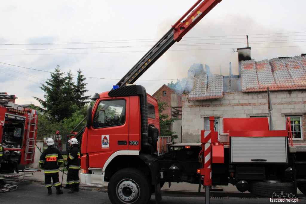 Pożar domu w Jeleninie