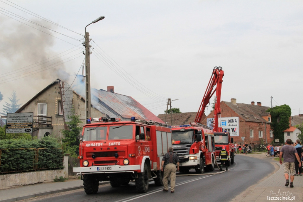 Pożar domu w Jeleninie