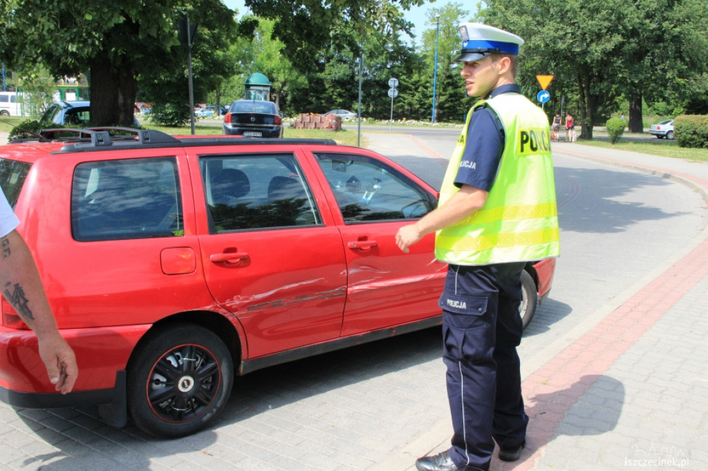 Stłuczka za Urzędem Miasta