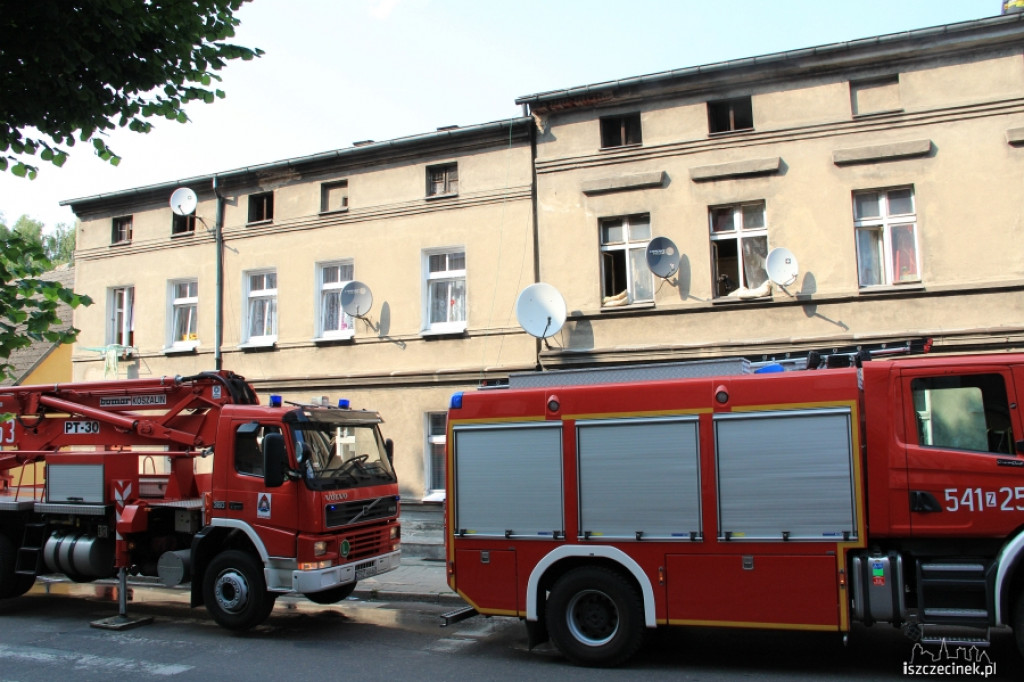 Pożar na poddaszu przy Armii Krajowej