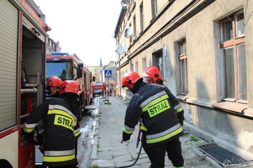 Pożar na poddaszu przy Armii Krajowej