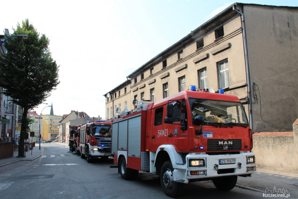 Pożar na poddaszu przy Armii Krajowej