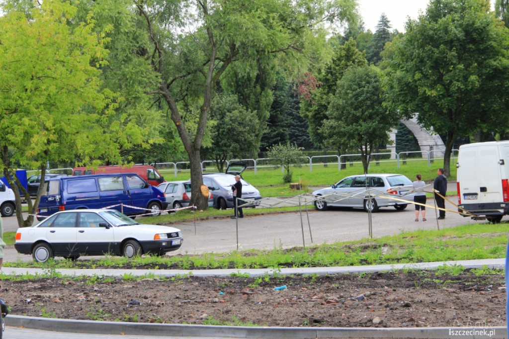 Tymczasowe targowisko w Szczecinku