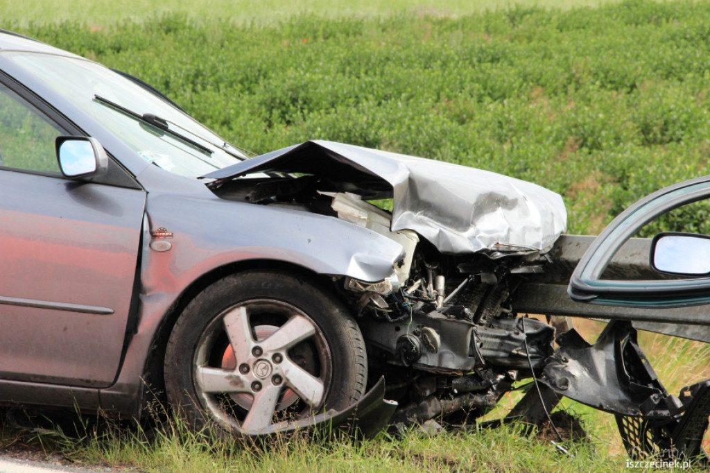 Wypadek koło Okonka