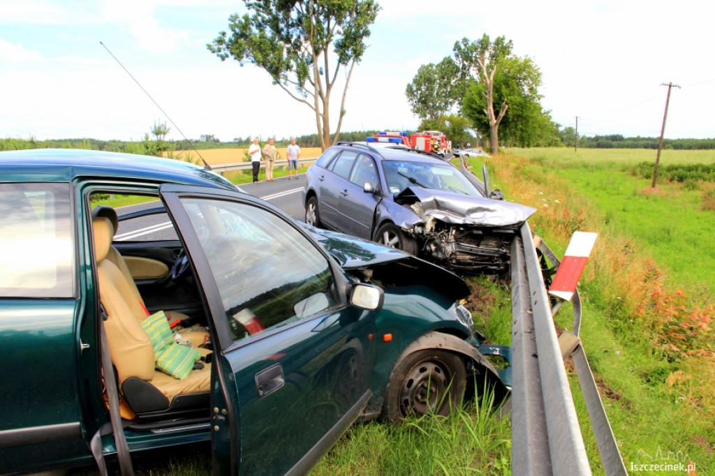 Wypadek koło Okonka