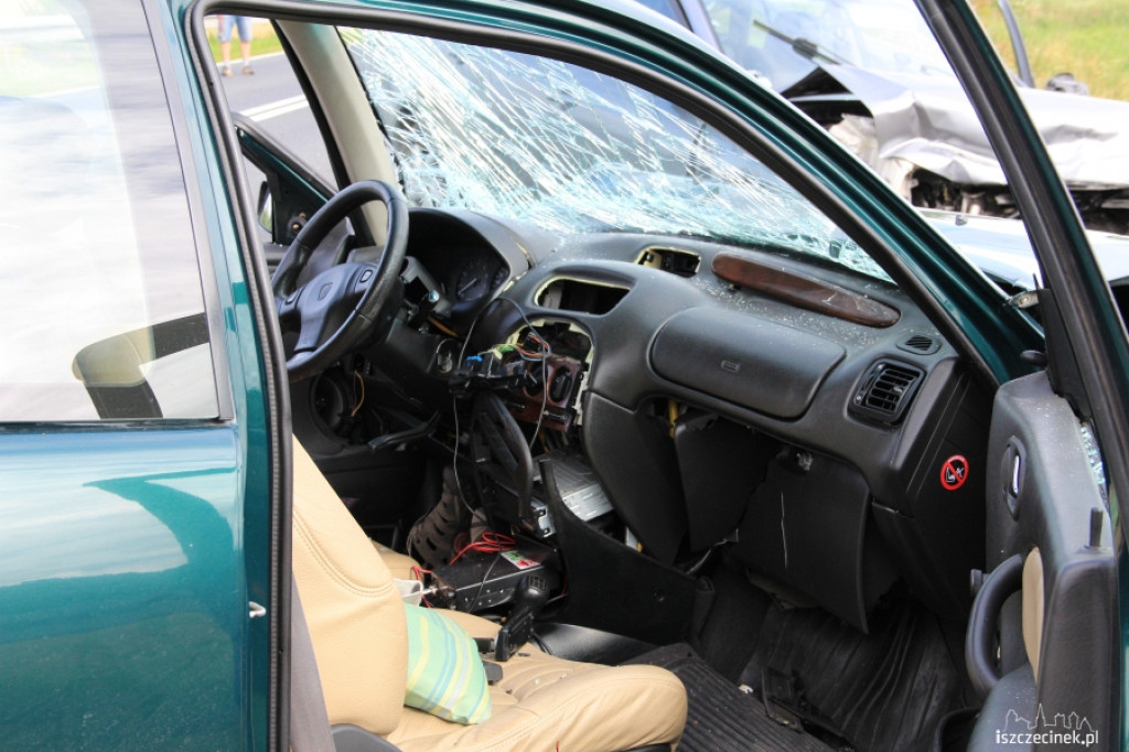 Wypadek koło Okonka